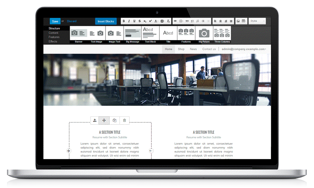 Odoo - Sample 3 for three columns