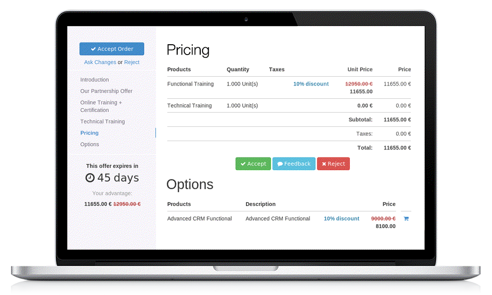 Odoo - Sample 2 for three columns