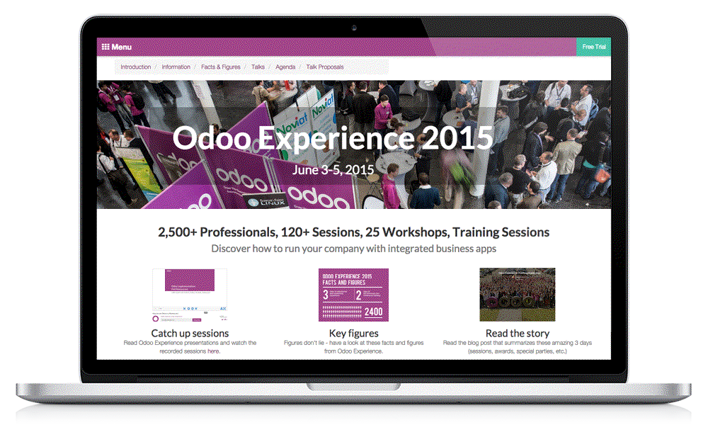 Odoo - Sample 2 for three columns